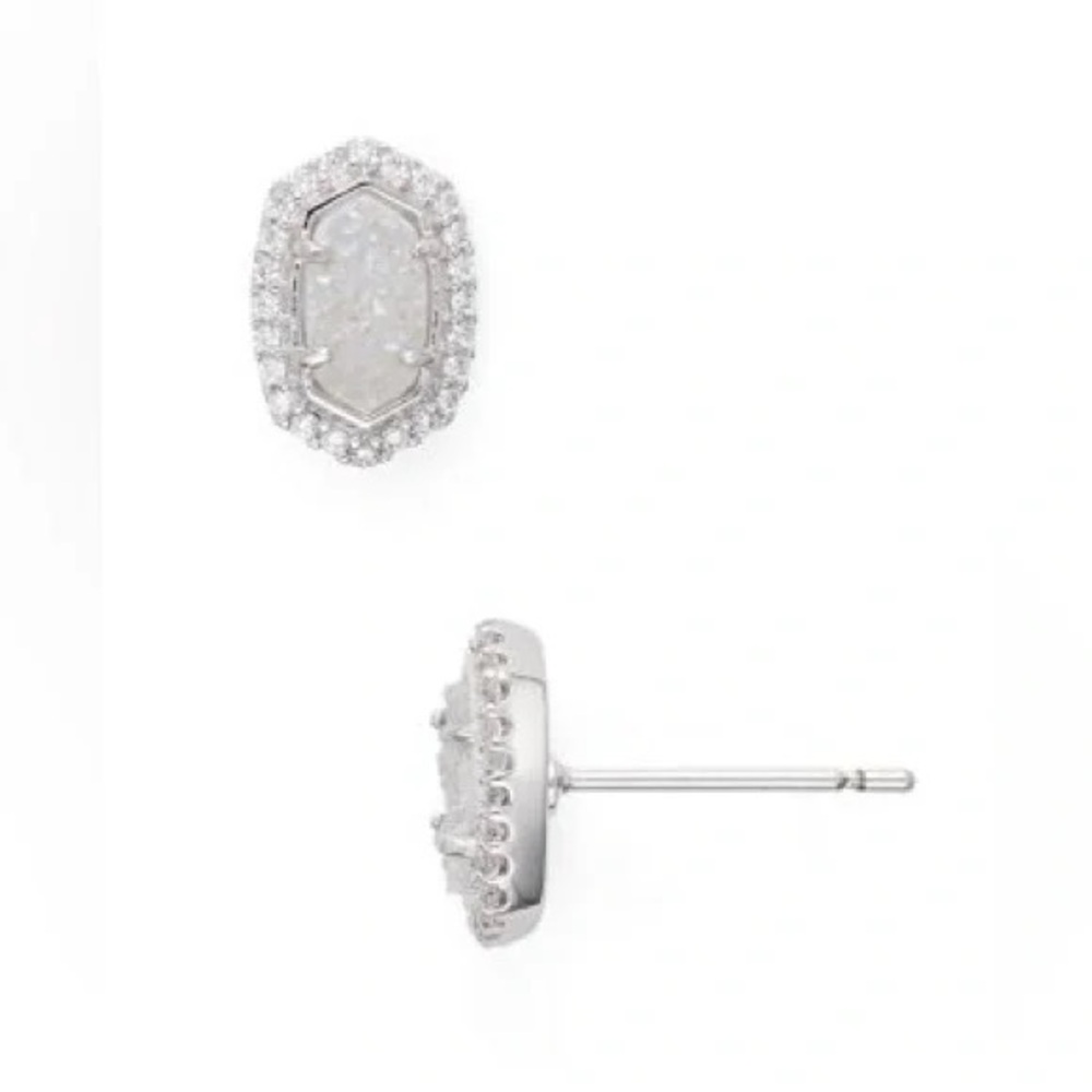 Kendra Scott Emilie Stud Earrings with Platinum Druzy